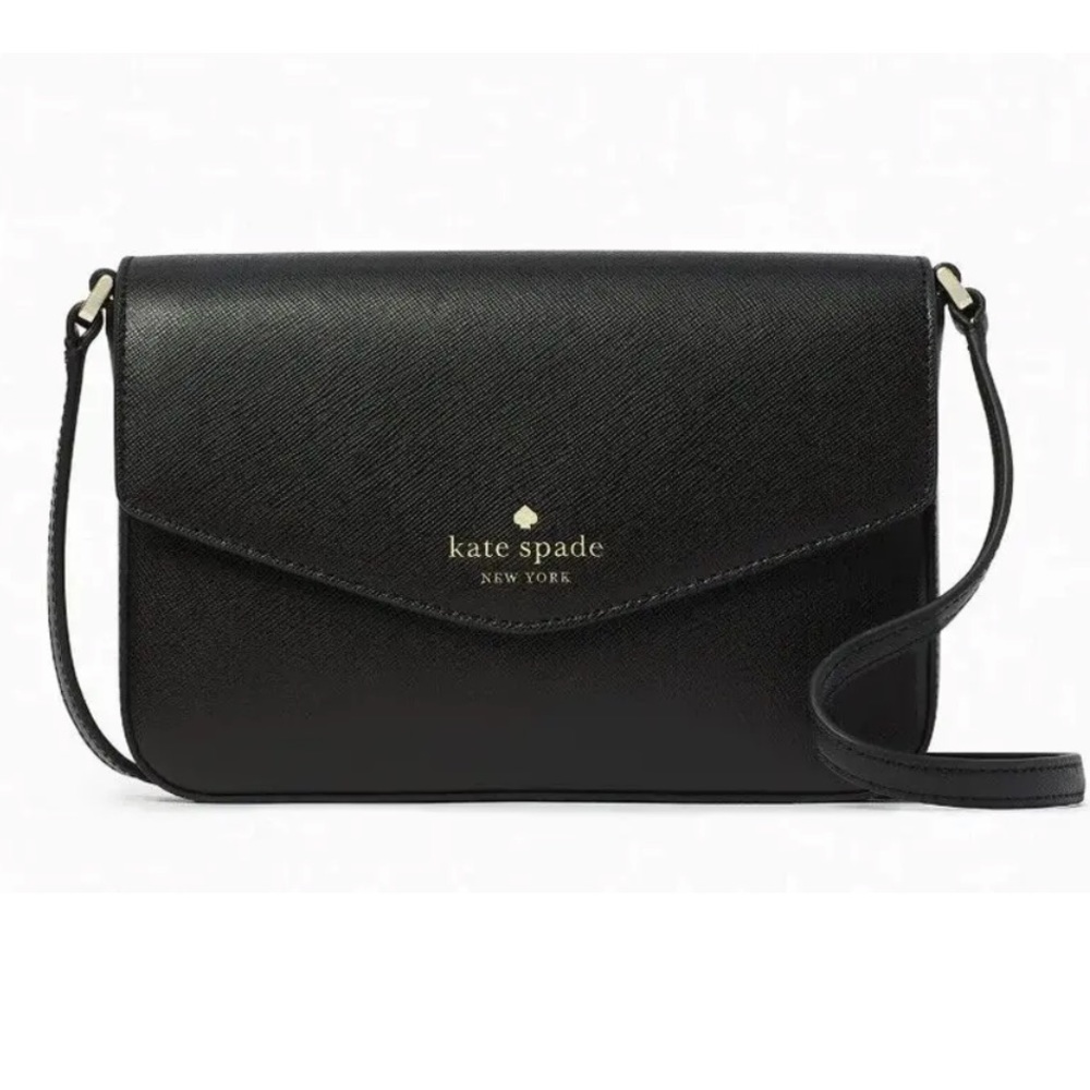 New Kate Spade Sadie Envelope Crossbody Black